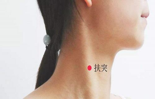 扶突的准确位置图作用扶突怎么按摩